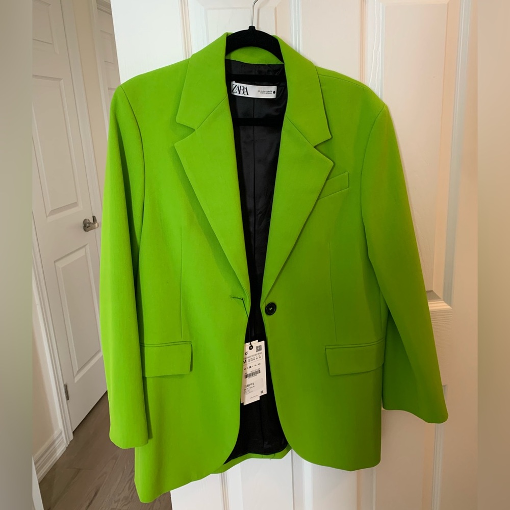 Zara Lime Green oversized blazer